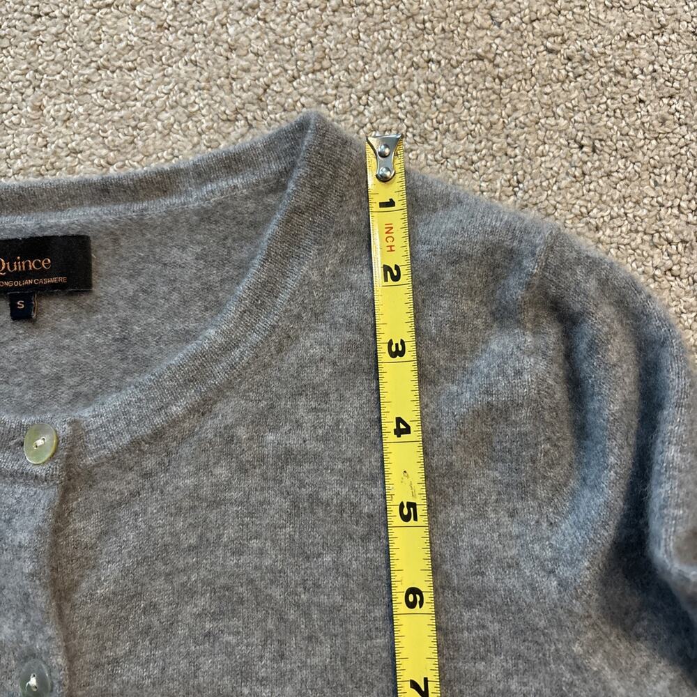 Quince Mongolian Cashmere Cardigan Womens Sz Small Gray Button Front Sweater - Picture 6 of 8